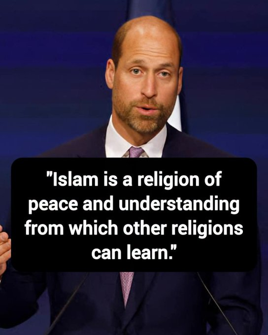 Anna_1525741's tweet photo. Prince William: "Islam is a religion of peace and understanding from which other religions can learn."

Thoughts? https://t.co/m3rV5vADEp