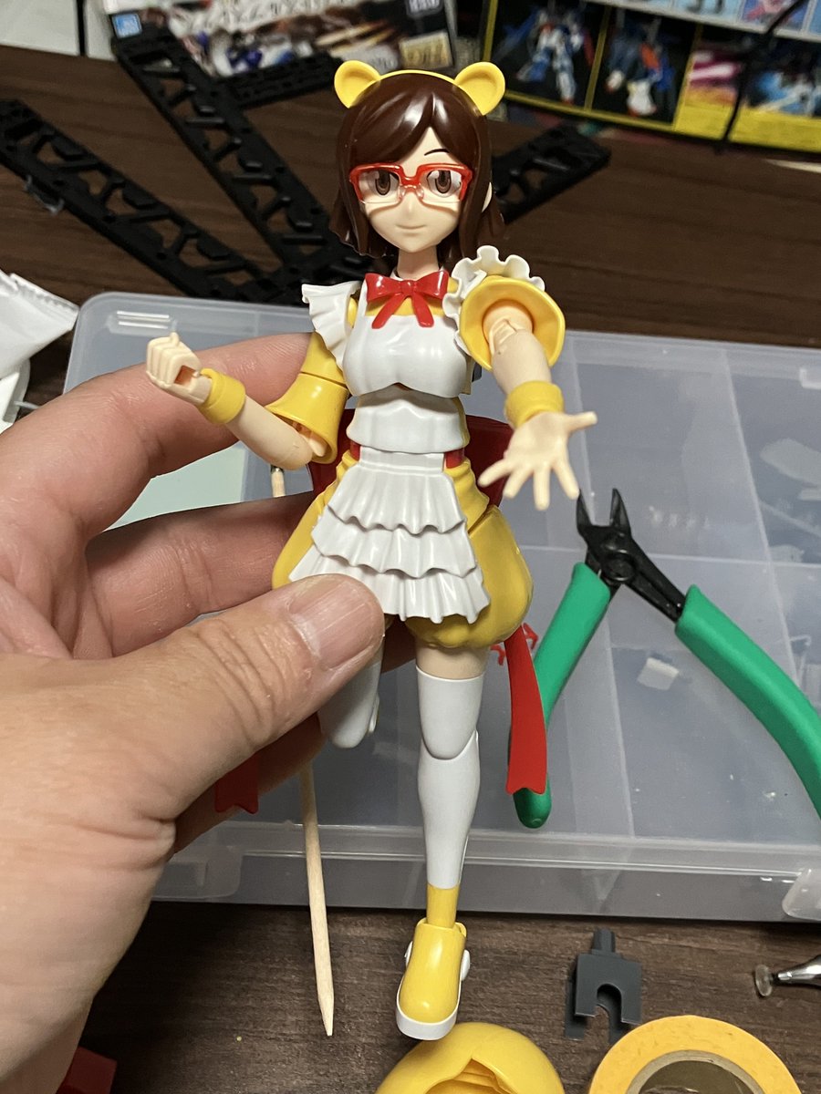 dt0605's tweet photo. HGチナッガイ 完成
欲しかったけどなんか恥ずかしくて買わずにいたら10年ミ見なくて
たまたま愛知県半田市の模型のアサヒヤに売れ残ってたのを手に入れる

可愛いけど可愛くないのが写ってたので撮り直し
眼鏡のフレームと肉球(？)は流石にガンマで塗りました https://t.co/RoDOPRS5YN