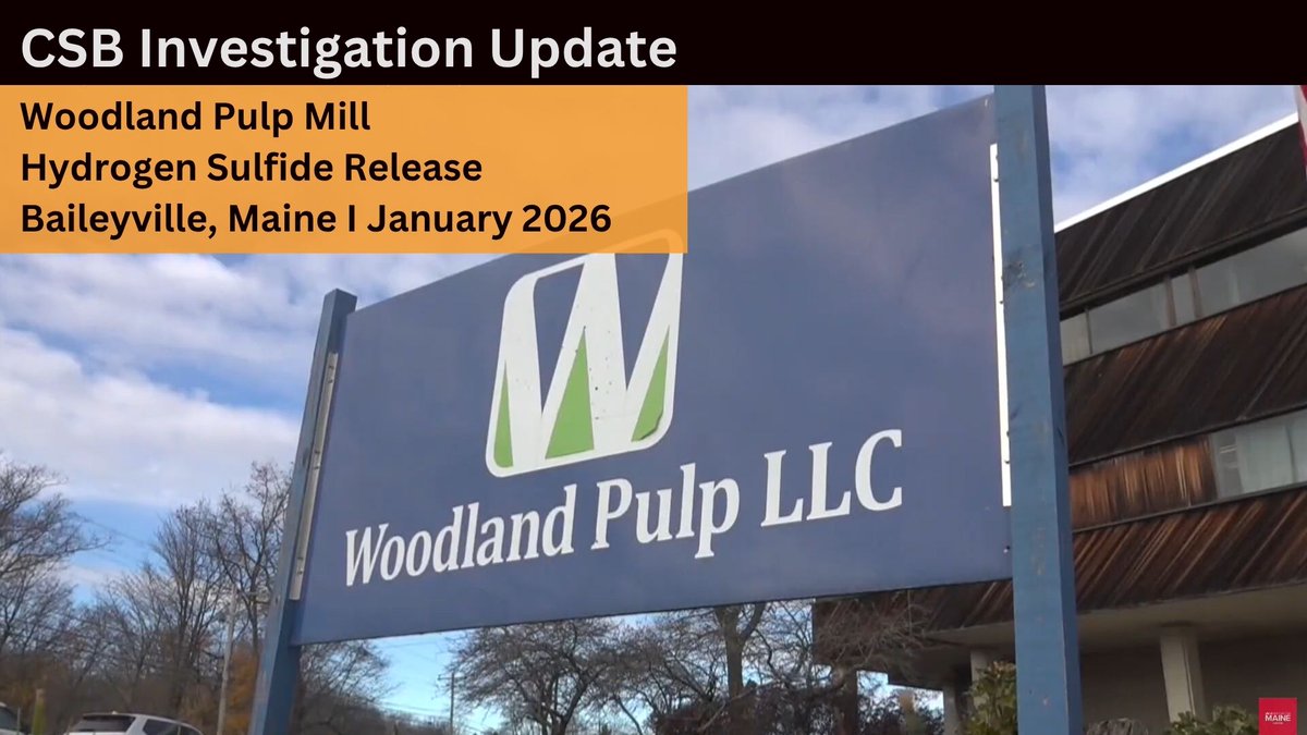 Sigma_hse_us's tweet photo. The CSB's latest update on the Woodland Pulp hydrogen sulfide release highlights key process safety gaps identified during its ongoing investigation.

https://t.co/8UWZtrIdhz

#WoodlandPulp #Maine #CSB https://t.co/ovf8jlqCbn