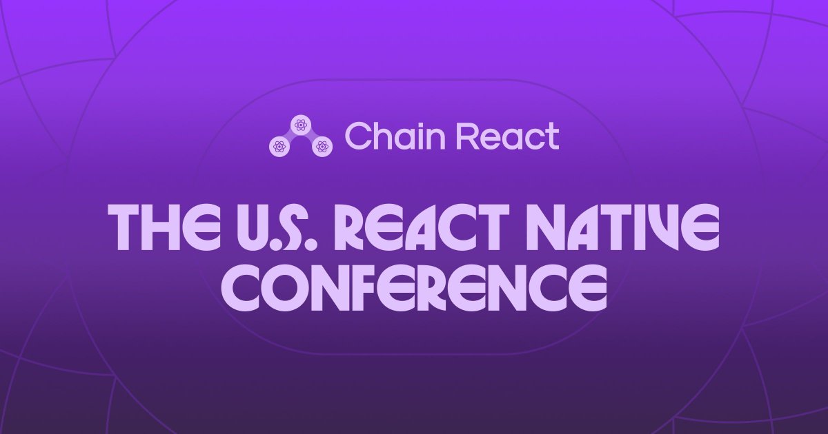 Chain React (July 30–31, 2026) tweet media
