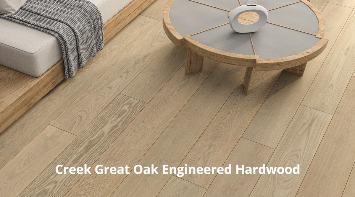 CorpOpus's tweet photo. Do wider flooring planks make a room look bigger?

 Wider planks create fewer seams, helping many rooms feel more open and visually spacious. Creek Great Oak is one example of a wide plank engineered hardwood floor designed for timeless style.

https://t.co/dd6DfhBHWD https://t.co/ycE6vu67MY