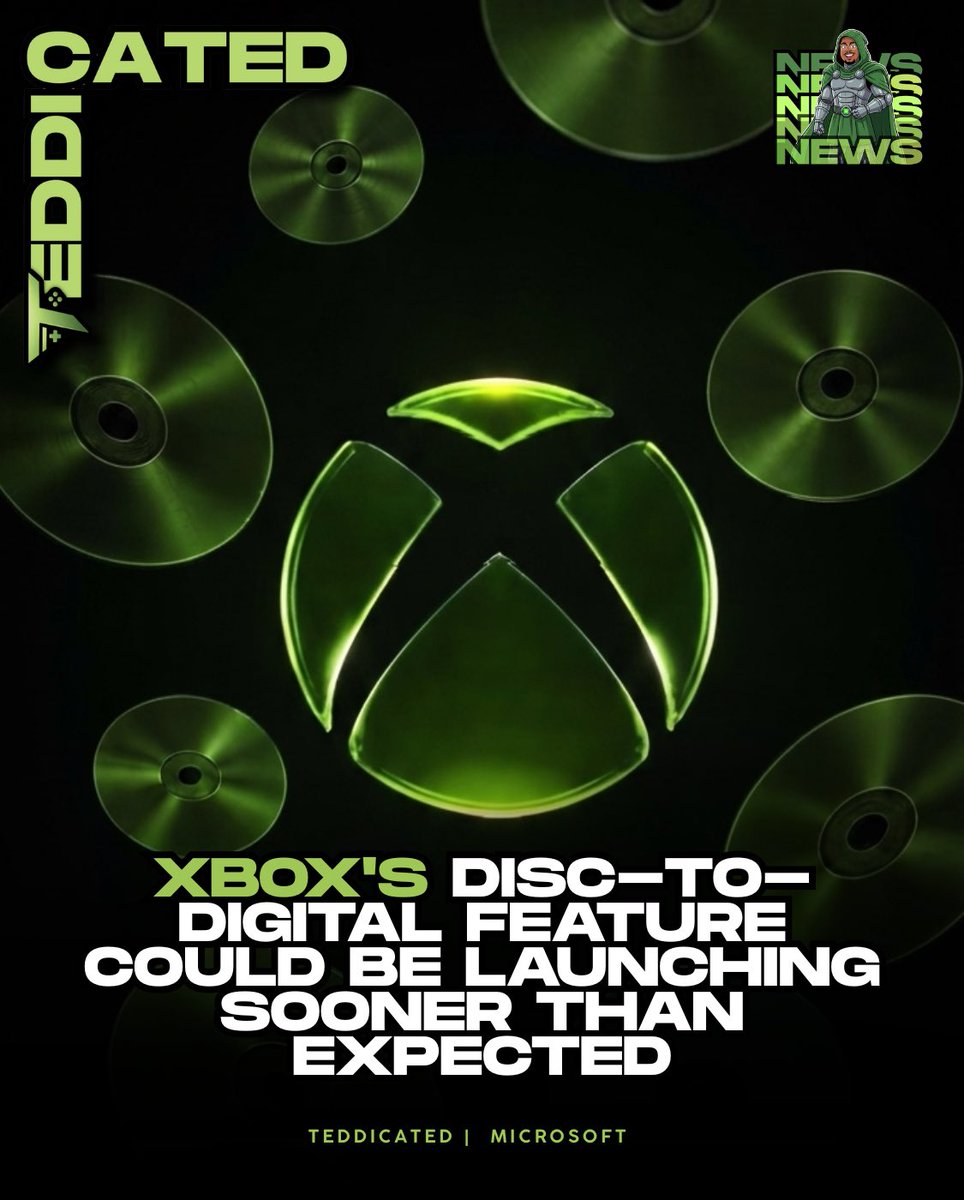 Teddicated's tweet photo. Is this the bridge between physical and digital gaming?
Rumors are swirling that Xbox's highly anticipated "Disc-to-Digital" feature could be launching a lot sooner than anyone expected!
#Xbox #XboxSeriesX #DigitalGaming #PhysicalMedia #GamingNews #Microsoft #ConsoleGaming https://t.co/1U6MRpFZFk