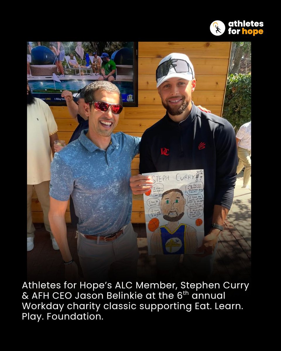 AthletesForHope's tweet photo. Congratulations to AFH ALC member @StephenCurry30 — winner of the 2026 Muhammad Ali Sports Humanitarian Award at the ESPYs. 🧡🏆

Last night Ali's wife Lonnie personally placed that award in Steph's hands.
35 million meals. 1 million books. That's our guy. 🧡 https://t.co/o5cYY2mEU2