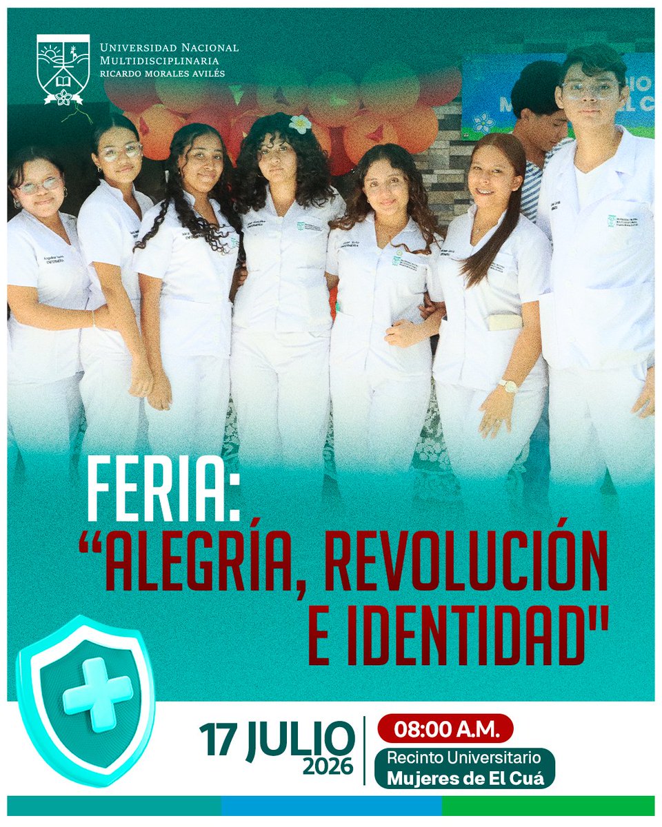 UNMRMA's tweet photo. En Celebración del 47/19 del Frente Sandinista de Liberación Nacional, los protagonistas del Área del Conocimiento de Ciencias de la Salud, realizarán una emotiva Feria destacando sus conocimientos.
#4719VivaSandino #CalidadEducativa #UNMRMA #2026AvanzandoEnRevolución https://t.co/6CjOeeUFP0