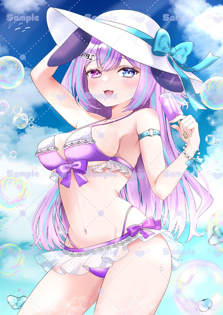 1枚絵公開！ .*・ﾟ🪼࿐⋆*🫧✨.*・ﾟ 今年も暑いけど 水着なら暑くない