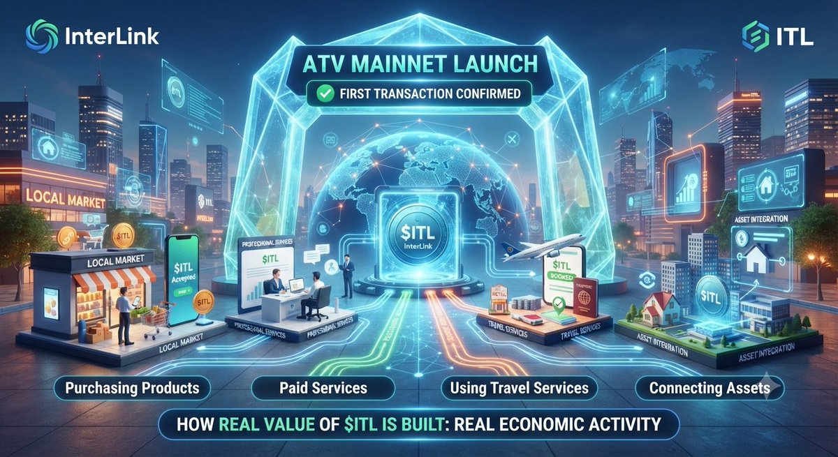 krishnared58032's tweet photo. 🚀✨ ATV Mainnet Launch
First transaction confirmed 🌍⚡
How is the real value of $ITL built?
The answer lies in real economic activity 🌍
☕ Purchasing products
📱 Paid services
✈️ Using travel services
🏡 Connecting assets to the real economy. #InterLink #ITLG #ITL https://t.co/LfCQsnHjJ7