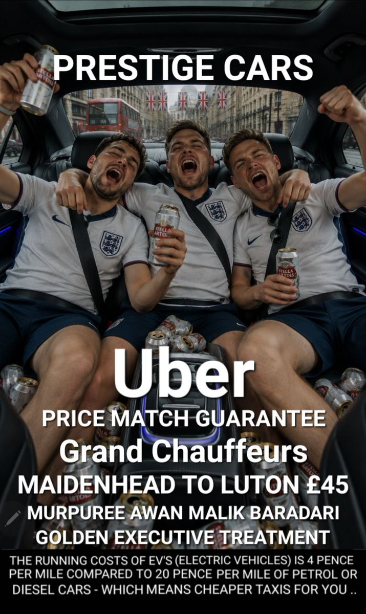 GodspeedCars's tweet photo. Maidenhead 2026 Mirpuree Malik Awan Barādarī fares Uber Price Match Guarantee.  #Maidenhead to Heathrow £15 Golden Executive Prestige Cars Marlow to Heathrow £27 Grand Chauffeurs Henley to Luton £45, Ascot Cars to Gatwick £40, Windsor Cars to Heathrow £13. Fixed rates All year https://t.co/7J5zYY7h1H