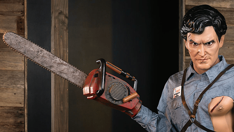 EvilDeadNews's tweet photo. Hail to the King: ‘Army of Darkness’ Gets an Incredible 6-Foot Ash Williams Halloween Animatronic! https://t.co/L3rDyM3gS0 https://t.co/7PGA4UeDWr