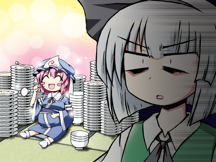 Somekindofgator's tweet photo. @HalfPhantomMyon "Youmu we have to go **burp** get fucking Pasta at Olive Garden" https://t.co/ZuXhhoLS7N
