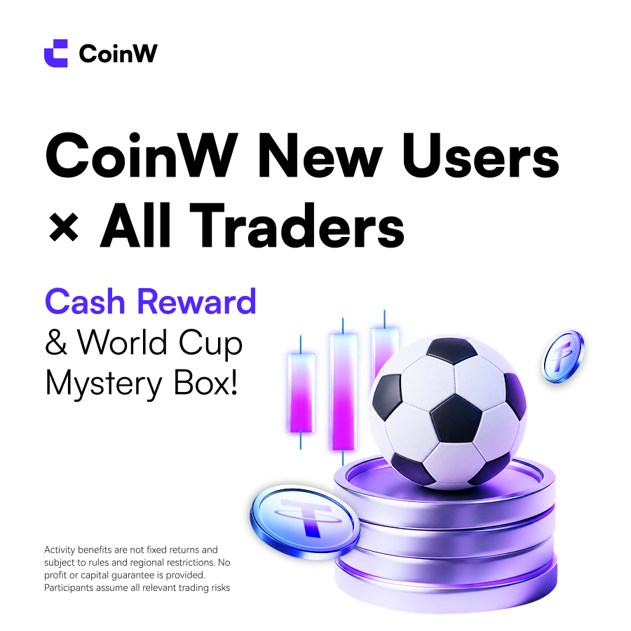 CoinWOfficial's tweet photo. 👀 First trade done, what are you chasing next?
A: USDT cash
B: Referral rewards
C: World Cup Mystery Boxes

🟣 First trade ≥300 USDT: get 1 USDT
💜 Invite friends: up to 10 USDT
🎁 Daily tasks: up to 15 lucky draws
🏆 Win ETH, XAUT, DOGE, USDT & merch

Learn more: https://t.co/jobMRSfatA