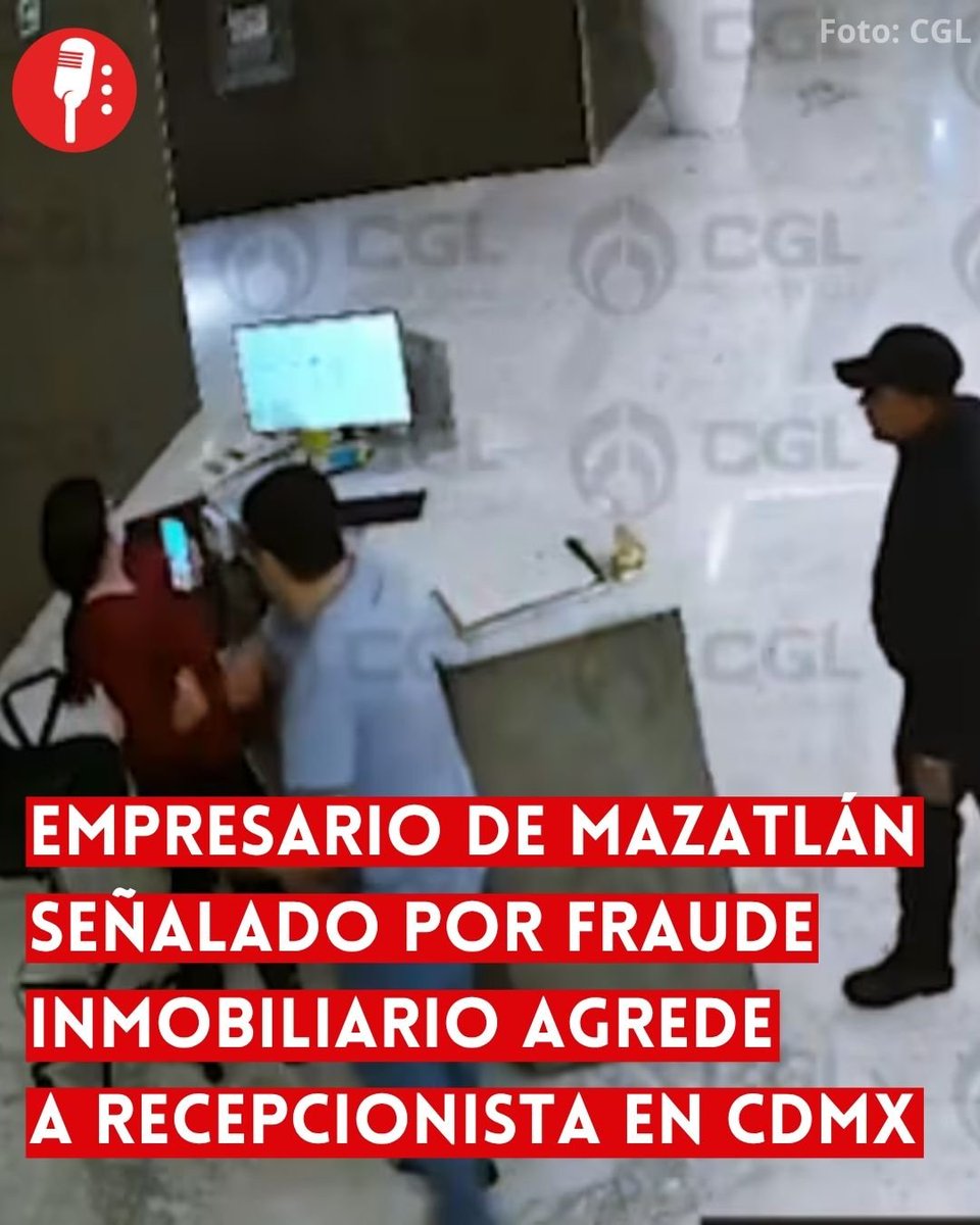 ReporterosMX_'s tweet photo. ⭕ OJO | EMPRESARIO DE MAZATLÁN SEÑALADO POR FRAUDE INMOBILIARIO AGREDE A RECEPCIONISTA EN CDMX

El empresario inmobiliario de Mazatlán, Jorge Octavio Cortez Jiménez, fue identificado como la persona que aparece en un video agrediendo física y verbalmente a una recepcionista del Hotel Park Life Paradox, ubicado en Santa Fe, Ciudad de México. Las imágenes de seguridad que se han hecho virales en redes sociales muestran el ataque ocurrido el pasado 29 de junio.
https://t.co/7pPqjgkxsd