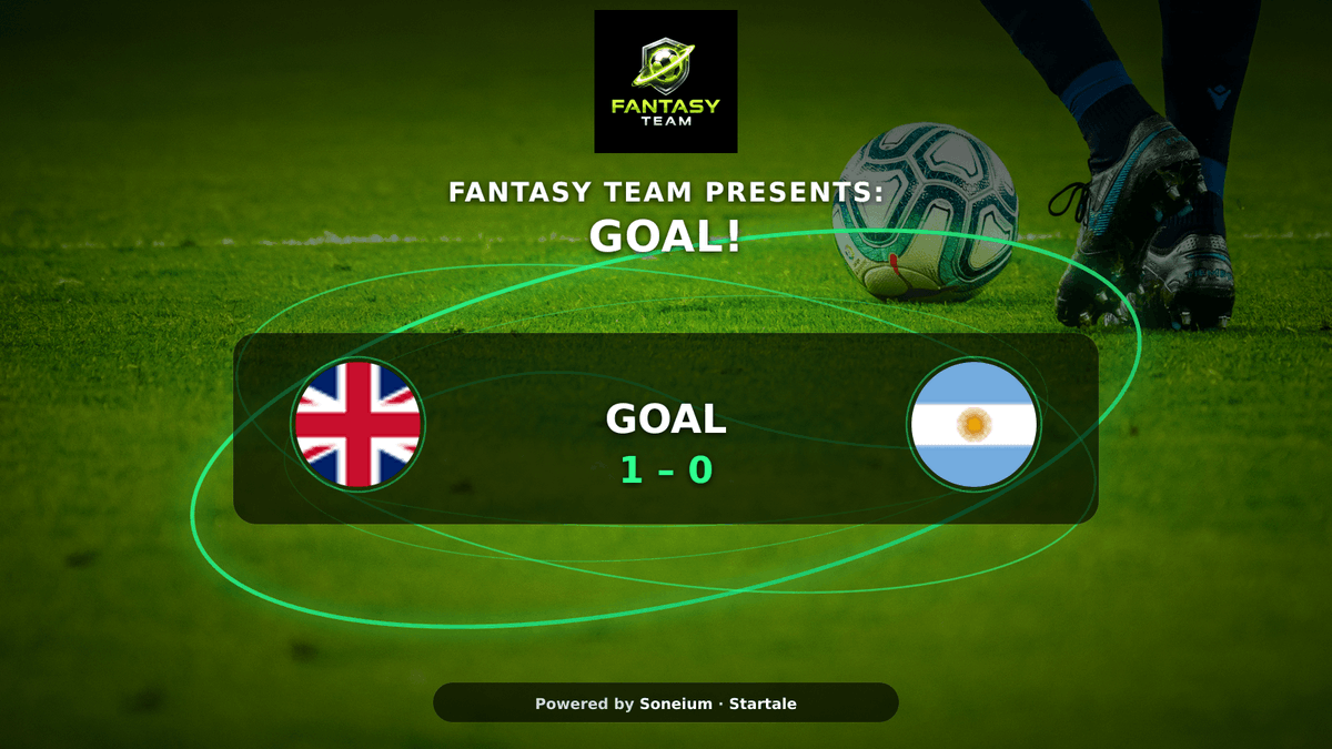 fantasyteamio's tweet photo. GOAL! ⚽🔥 England !
England 1–0 Argentina
FantasyTeam points are LIVE! Did your captain deliver? 👀
#WorldCup2026 #FantasyTeam #Football #Soneium #Startale #England https://t.co/txmGqQc1jZ