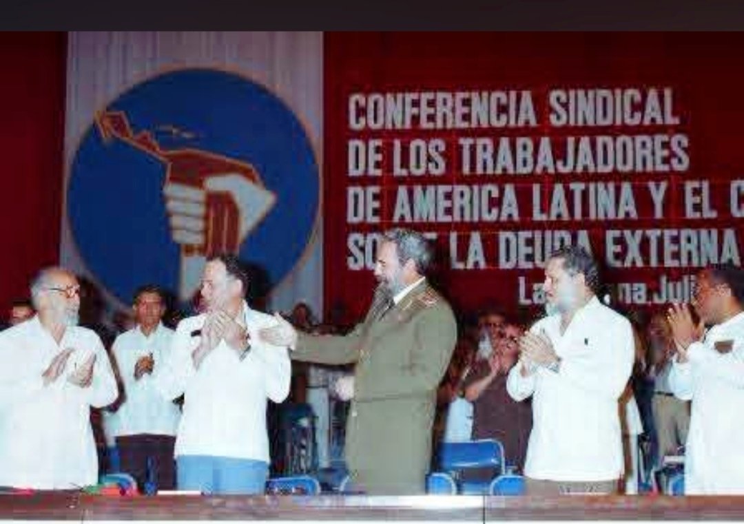 SaludGuantanamo's tweet photo. #100AñosConFidel/🇨🇺 #Hoy recordamos a #Fidel en la #ConferenciaSindical de los Trabajadores de #AméricaLatina y el Caribe sobre la #DeudaExterna, el 15 de julio de 1985. https://t.co/C4rLyIqmvV