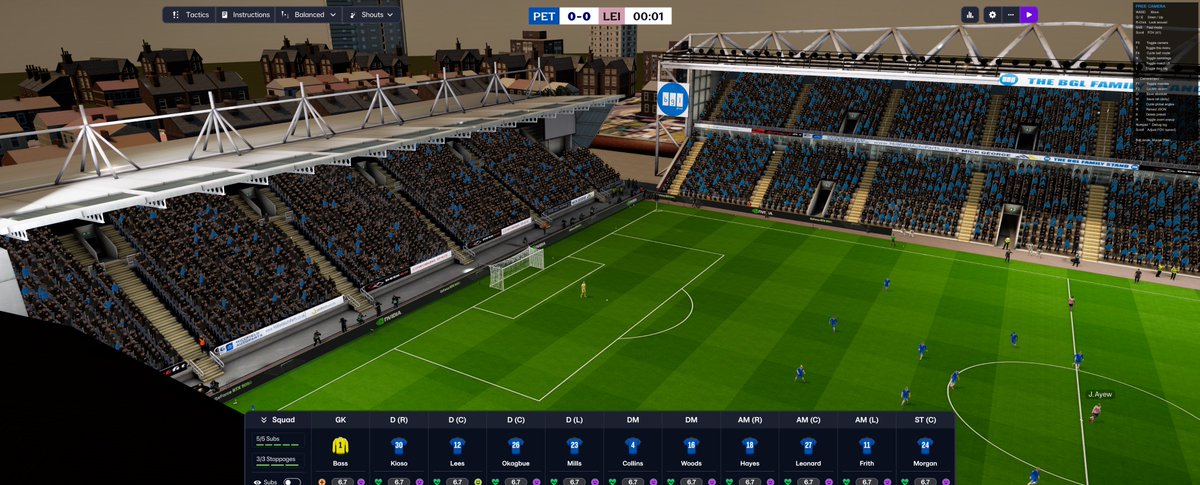 DaleTHFC2k's tweet photo. Peterborough Stadium RE-DONE in FM26 https://t.co/kXQEkYh22a