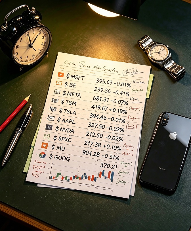 KDollarBill_'s tweet photo. [After-Hours / Mega Cap & Semiconductor] snapshot

$MSFT 

$BE

$META 

$TSM 

$TSLA 

$AAPL 

$NVDA 

$SPXC 

$MU

$GOOG

Key notes:
Massive tape divergence absent after bell; only memory semis and clean energy hold light downside bias.
#MegaCapTech #Semiconductors #MarketSnapshot