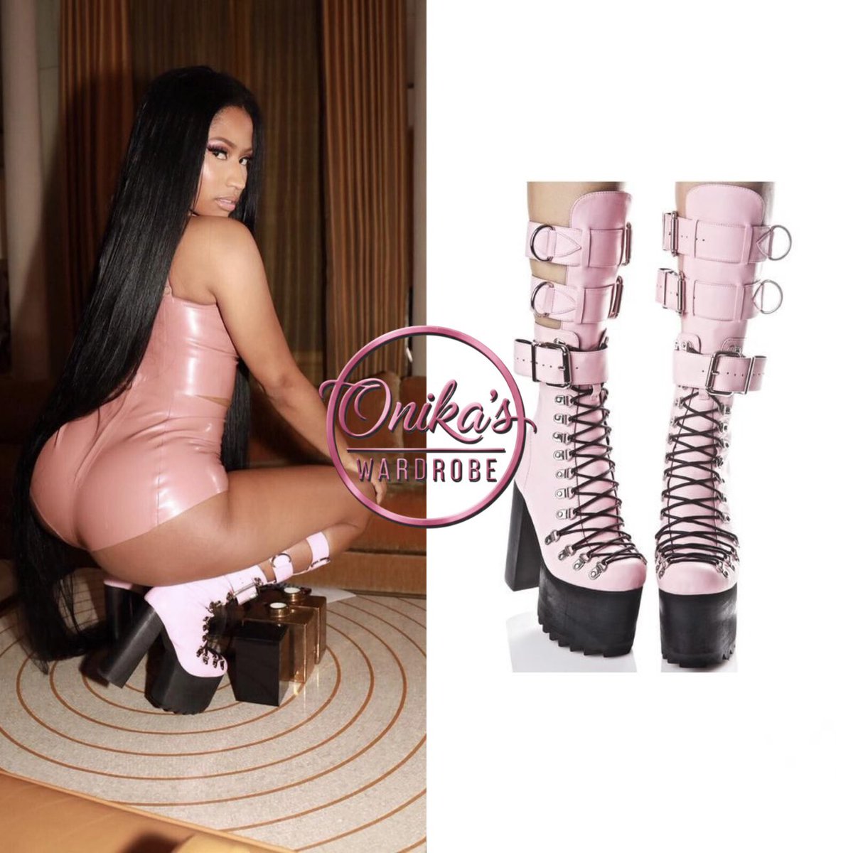 onikaswardrobe's tweet photo. Boy Meets World Tour (2017)

Nicki Minaj wearing a Custom iridescent holographic moto Trench coat from the Wanda Nylon Spring 2017 Ready-to-Wear collection + Atsuko Kudo Top (similar pictured from same brand) and matching briefs with a pair of Current Mood Love Defender Platform Boots from Dolls Kill 

#NickiMinaj #fashion #style 
#AtsukoKudo #WandaNylon
#boymeetsworldtour