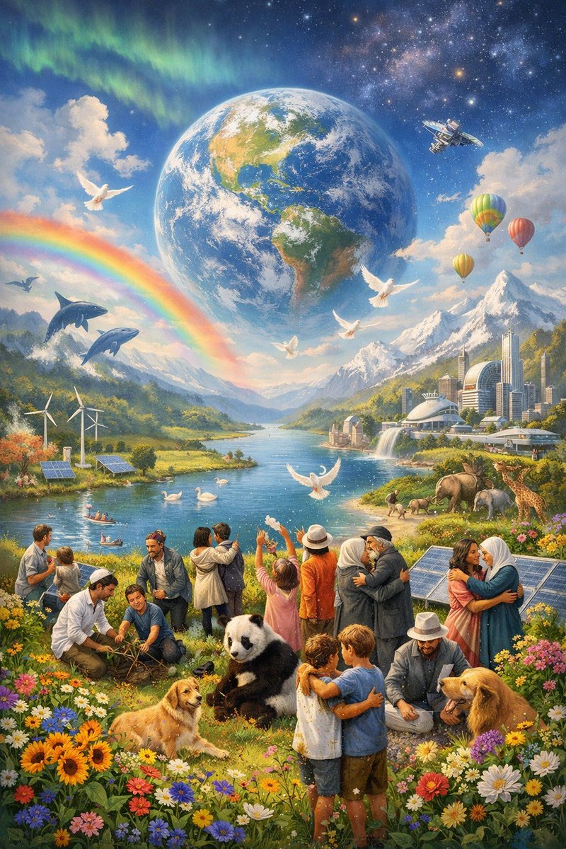 ValeryHarai's tweet photo. Peace on Earth is not merely the absence of war. It is the only way for humanity to survive.
The choice is simple: either we learn to live in peace, or we will cease to exist.

#PeaceOnEarth 
#HumanityFirst 
#SaveOurPlanet
 #WorldPeace 
#UnityInDiversity https://t.co/zBDQ0XB7LZ