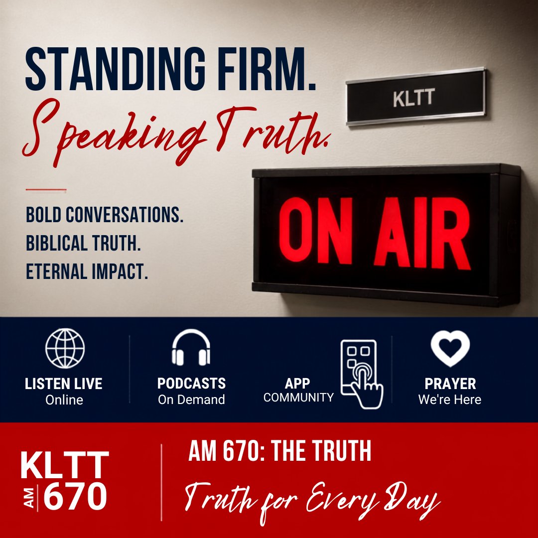 kltt670's tweet photo. 🎙️ Standing firm. Speaking truth. At KLTT AM 670, join bold conversations and biblical truth. Stay connected: https://t.co/VI72spJN9M #KLTT #AM670TheTruth #StandingFirm #SpeakingTruth #ChristianRadio #StayConnectedToTruth https://t.co/OPWxCN6L1t