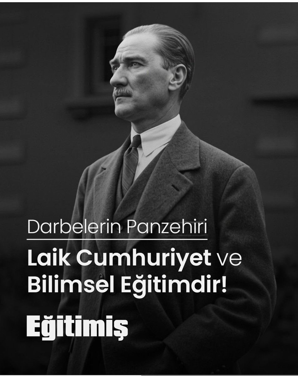 ademmc10's tweet photo. "Efendiler ve ey millet, biliniz ki, Türkiye Cumhuriyeti şeyhler, dervişler, müritler, mensuplar memleketi olamaz. En doğru, en hakiki tarikat, medeniyet tarikatıdır.
M. Kemal Atatürk 
#15Temmuz https://t.co/RTqscXmIUF