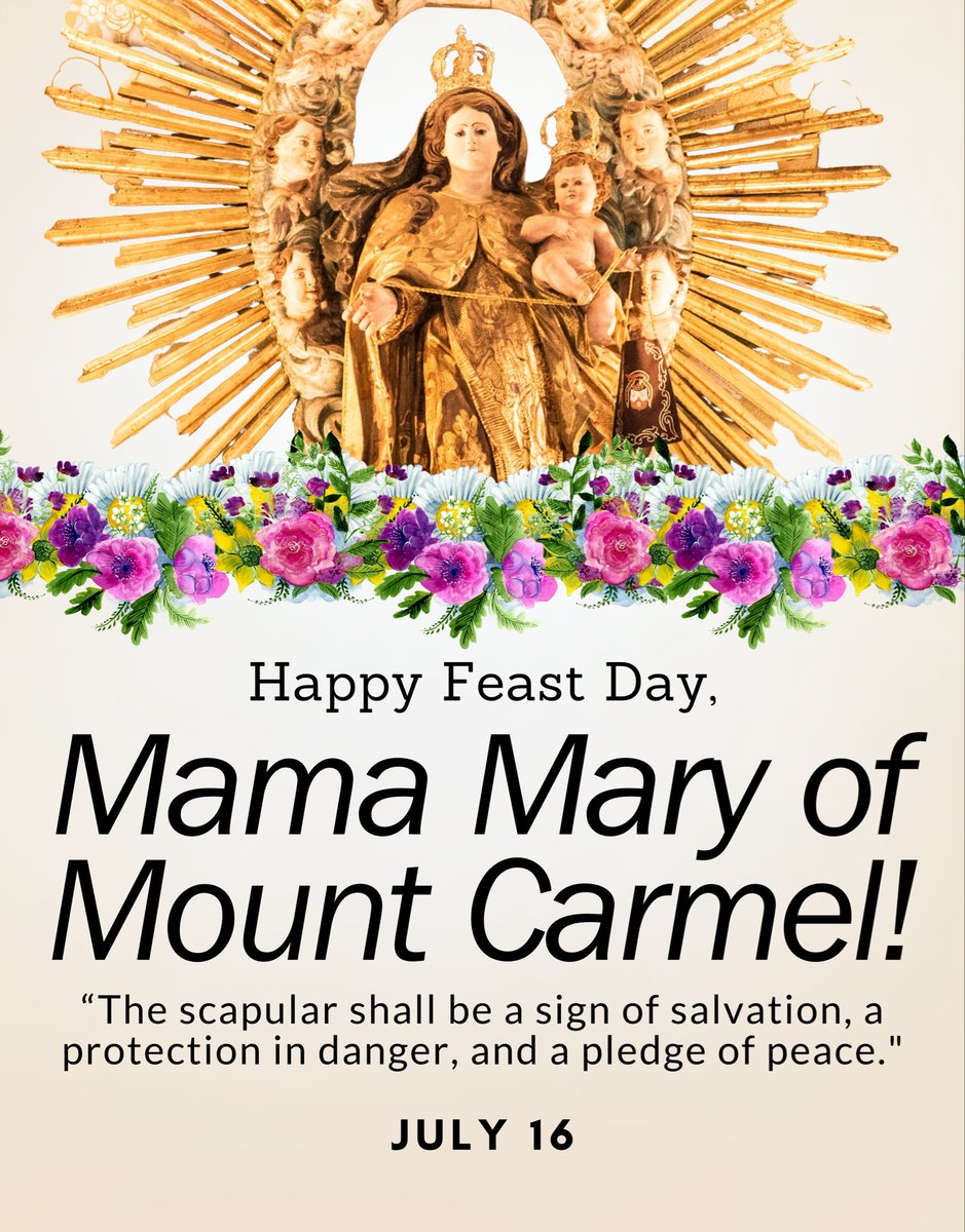 katolikongpinoy's tweet photo. July 16, 2026 | Happy Feast Day, Our Lady of Mount Carmel. 🙏❤️ #AveMaria #BrownScapular https://t.co/05TSZbdzdJ
