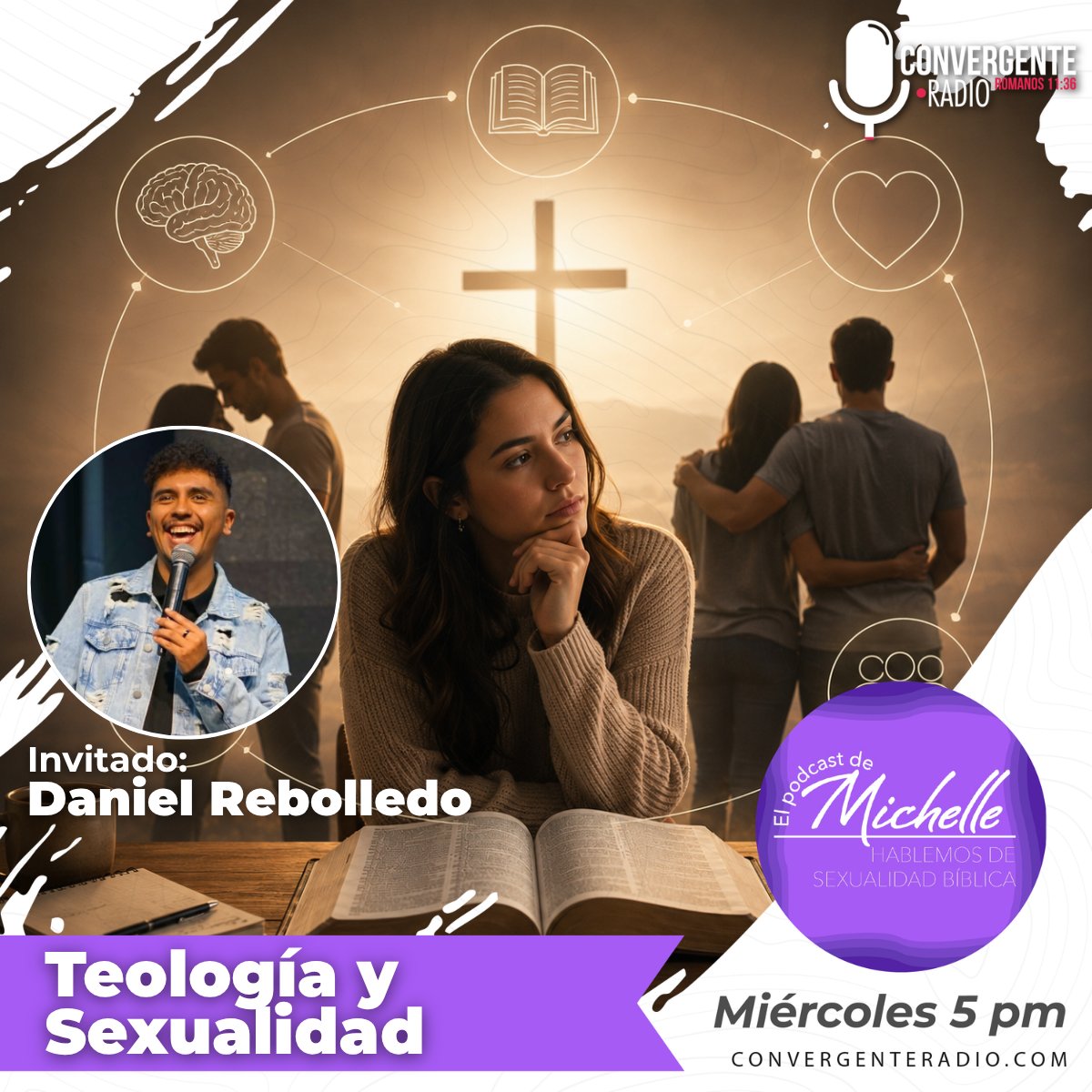 ConvergentRadio's tweet photo. 🎙️ El Podcast de Michelle
Un espacio para hablar sin miedo, con verdad y con propósito.

Tema: Teología y sexualidad.
Invitada: Daniel Rebolledo.

📅 Miércoles 5:00 PM por Convergente Radio https://t.co/VIq7aKVumS