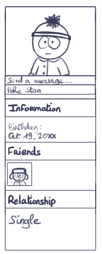 snailsontheside's tweet photo. In "you have 0 friends", Kyle makes Stan his Facebook account, adds himself as his only friend despite Kenny and Cartman being in the same room too, and set his relationship status as single. Which could mean anything #southpark #spstyle https://t.co/AJHIoL0l0P