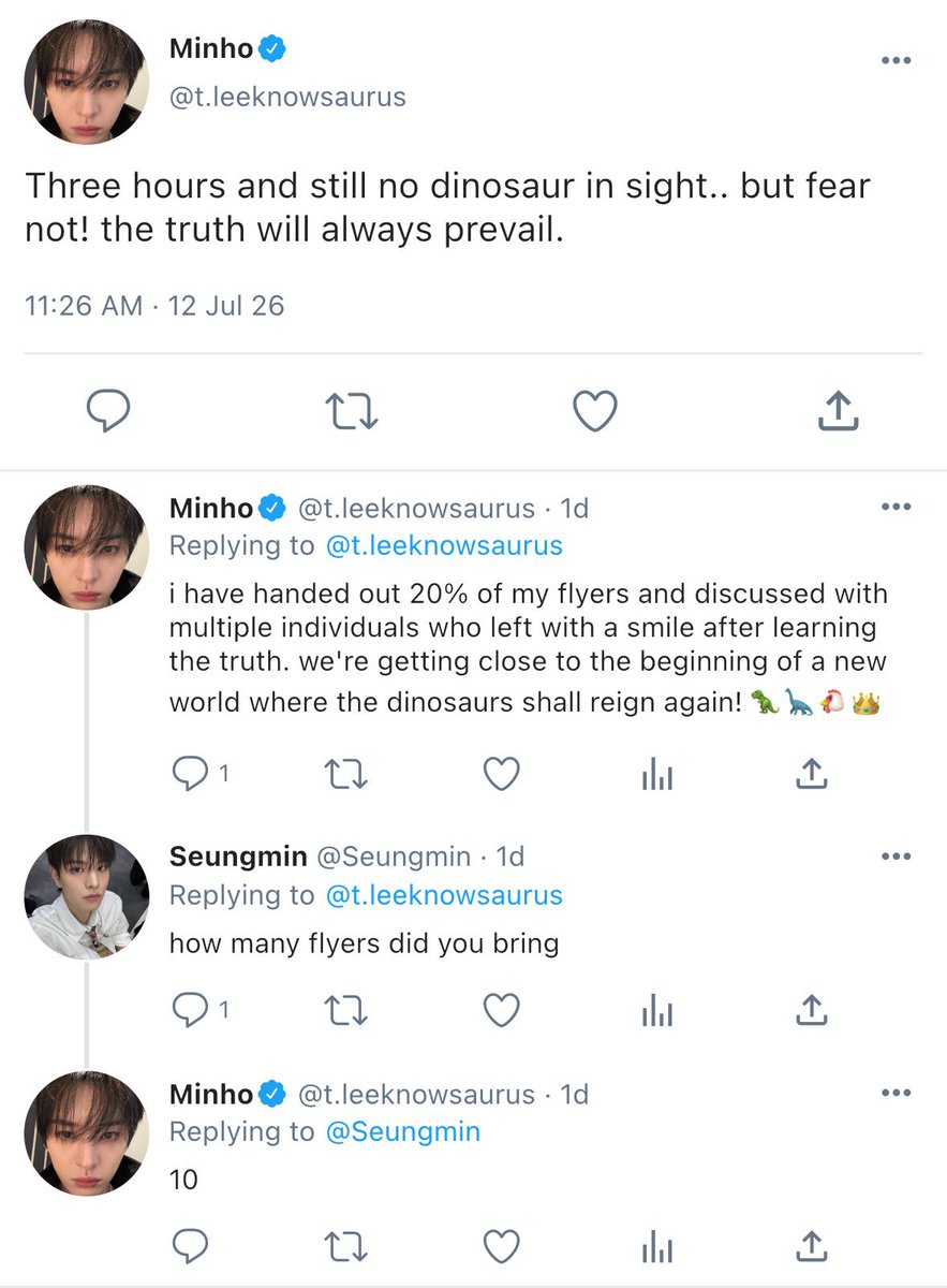 hanmisoup's tweet photo. 🦖🐰🐹 miso socmed au where minho believes that dinosaurs are still living amongst us and will do anything to prove his theory https://t.co/0Xp4eXympe