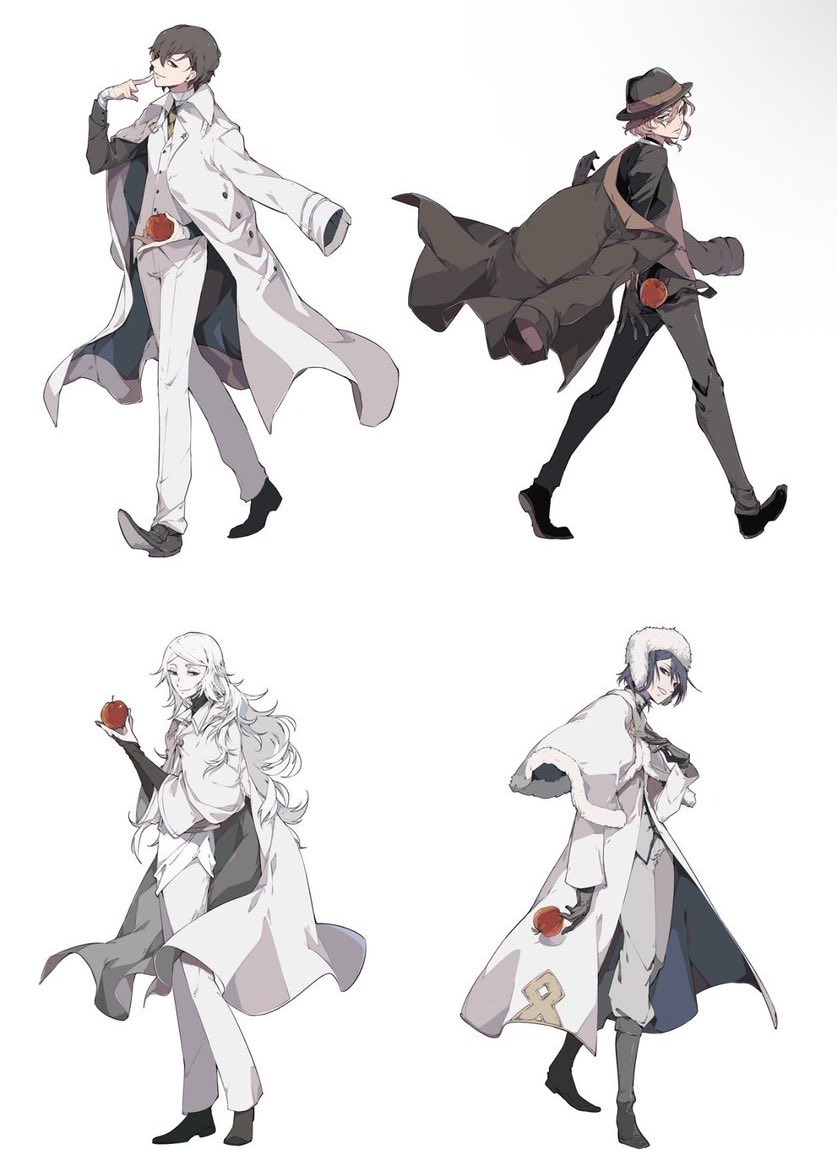snowykolya's tweet photo. sometimes i wonder how chuuya would look in an outfit designed by shibusawa https://t.co/QDBFWsQ170