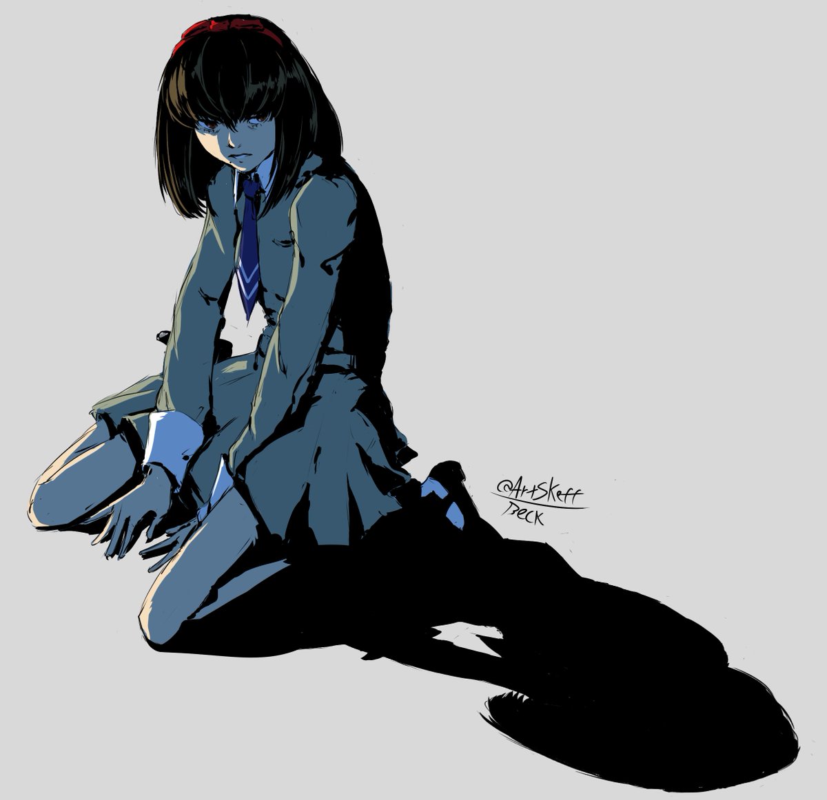 ArtSkeff's tweet photo. Maki practice sketch #Persona https://t.co/Hjm4wU5WfF