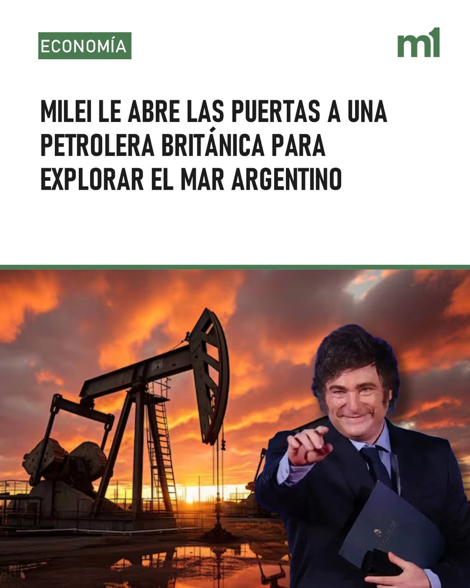 minutounocom's tweet photo. Milei le abre las puertas a una petrolera británica para explorar el Mar Argentino

El Gobierno publicó este miércoles en el Boletín Oficial el Decreto 590/2026 donde instruyó a la Secretaría de Energía del Ministerio de Economía a convocar a un concurso público internacional para adjudicar un permiso de exploración de hidrocarburos en el área CAN_200, ubicada en el ámbito costa afuera nacional de la Cuenca Argentina Norte. La convocatoria se realizará a partir de la manifestación de interés presentada por la empresa Challenger Energy Group PLC, que en febrero de 2025 solicitó un permiso para explorar un área de aproximadamente 5 mil kilómetros cuadrados bajo jurisdicción argentina

https://t.co/kV2gJEnAwk