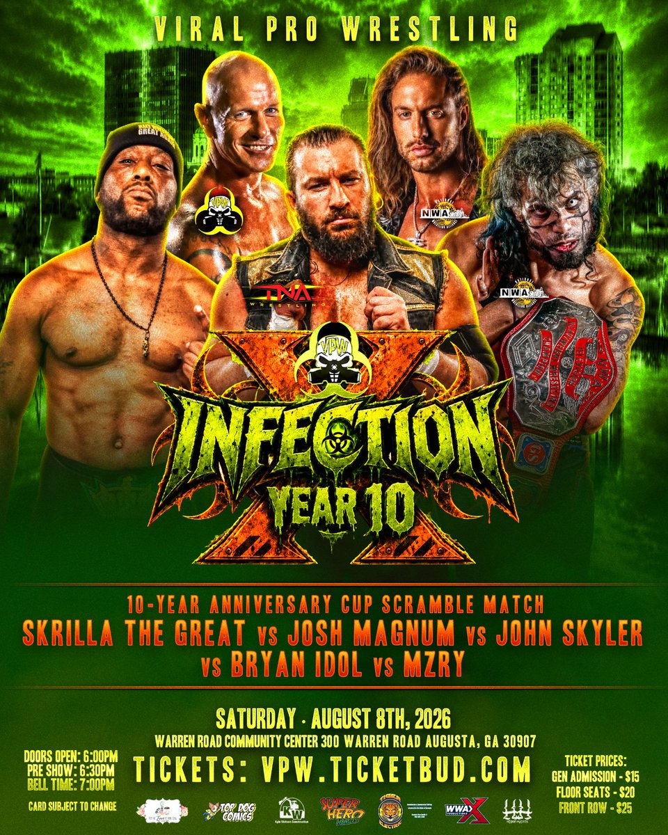 On August 8th at #InfectionX, Skrilla The Great, Josh Magnum, John