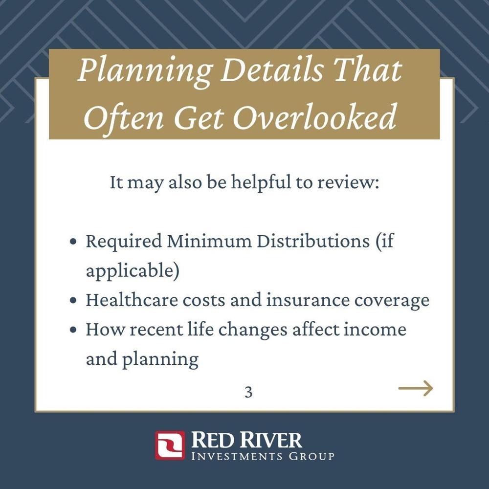 RedRiverInvest's tweet photo. Is your retirement income strategy still on track?

Swipe ➡️ through for a quick check-in and then head to our blog to learn more: https://t.co/putn0RpJcQ

#Louisiana #RetirementPlanning https://t.co/EwZiC185bG