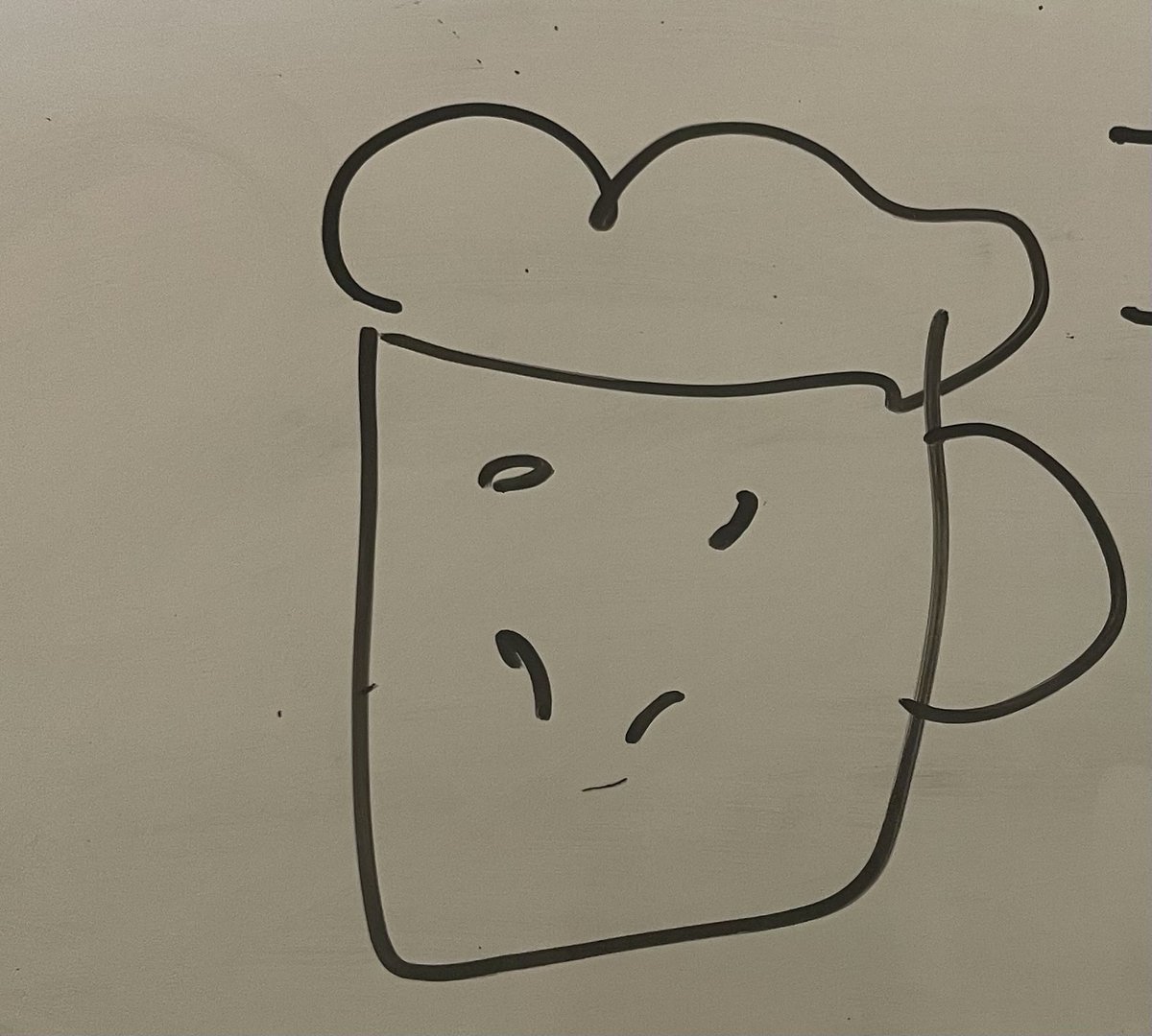 rikomakaron's tweet photo. ビール描いたら似顔絵だと思われていた今日の配信🍺👨🏻 https://t.co/tz1K2tecYs