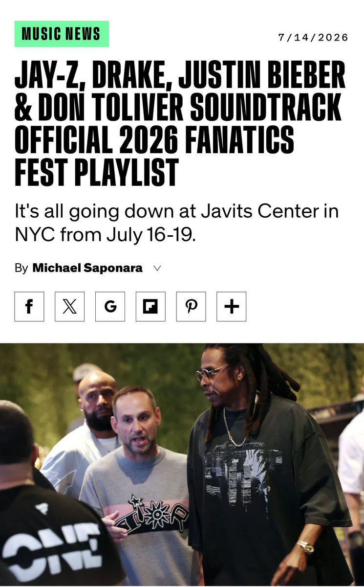 BrianZisook's tweet photo. Audiomack is the official streaming partner for @Fanatics Fest 2026, curating the 50-track playlist soundtracking the event. https://t.co/xRoPHymUyG