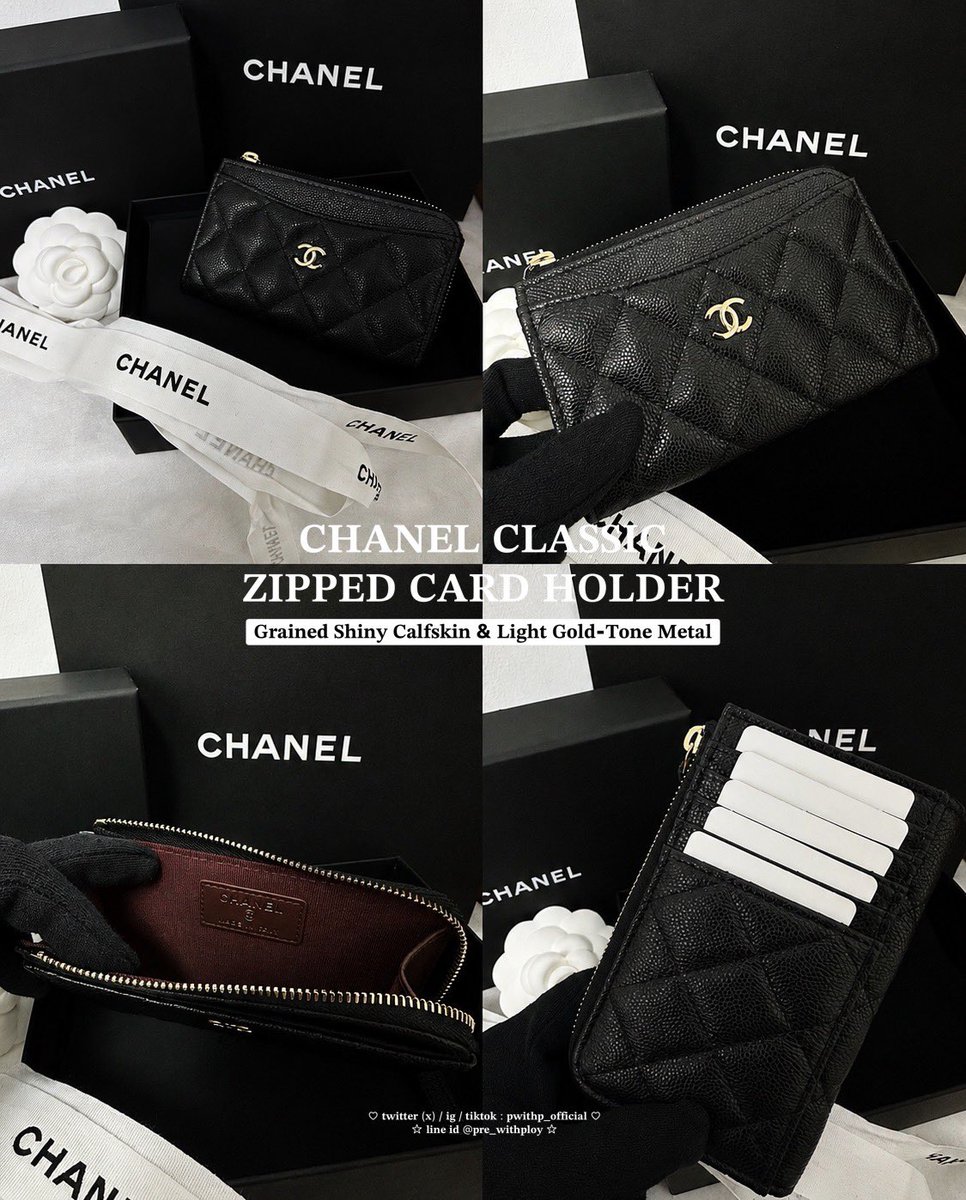 pwithp_official's tweet photo. 𝐇𝐎𝐓 𝐏𝐑𝐈𝐂𝐄 𝐈𝐍𝐒𝐓𝐎𝐂𝐊 ✸ 𝑪𝒍𝒆𝒂𝒓𝒂𝒏𝒄𝒆 𝑺𝒂𝒍𝒆 
ᜊ Chanel Classic Zipped card holder 
shiny black caviar with light  gold hardware

🖇️size 8.5 x 13.3 x 2.9cm ใบนี้ใช้เป็น wallet ได้ค่ะ
รุ่นนี้นิยมมากเพราะค่าตัวน่ารักและ function คือดี

#pwpstock 🧸 ฿𝟐𝟗,𝟗𝟗𝟎 ( 𝐫𝐞𝐬𝐚𝐥𝐞 𝟑𝟓,𝟎𝟎𝟎+)
✉️ 𝚏𝚛𝚎𝚎 𝚎𝚖𝚜 ♡︎ 𝚏𝚞𝚕𝚕𝚜𝚎𝚝 𝚏𝚛𝚘𝚖 𝚜𝚑𝚘𝚙
🫧จัดส่งในไทยภายใน 𝟸𝟶/𝟶𝟽