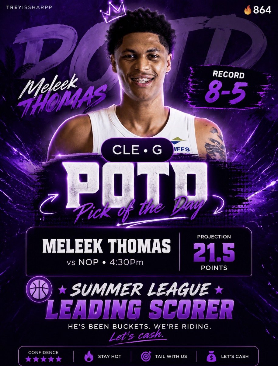 treyissharpp's tweet photo. This is the play you’ll wish you tailed when you’re checking scores tonight. 😈

🎯 Meleek Thomas O21.5 Points

Don’t say I didn’t post it. https://t.co/jonF6ME0K8