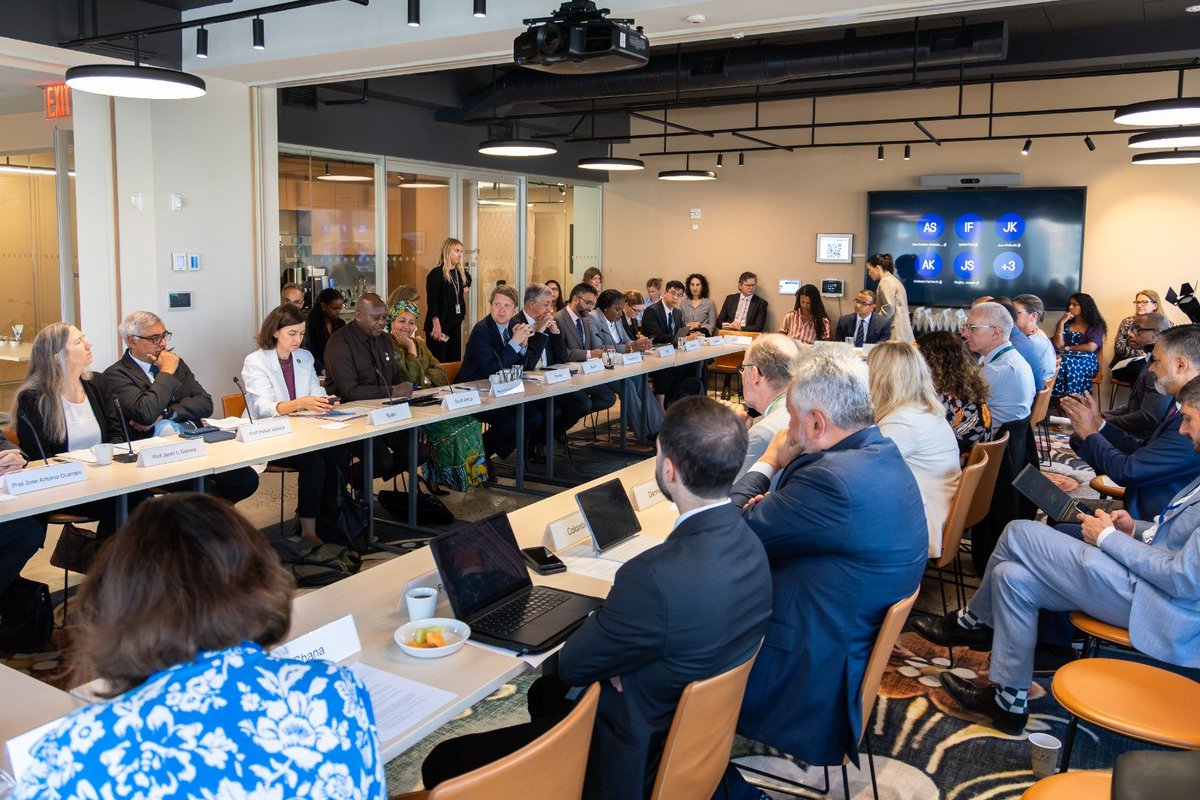 NorwayUN's tweet photo. Today 🇳🇴 with 🇧🇷🇪🇸&amp;🇿🇦 hosted a discussion on the International Panel on Inequality.

#Inequality is a defining challenge of our time. 
The Panel offers a way to strengthen our capacity to address inequality.

We thank @AminaJMohammed for her contributions &amp; 🇿🇦 for leading the way https://t.co/tB5rc61PrM