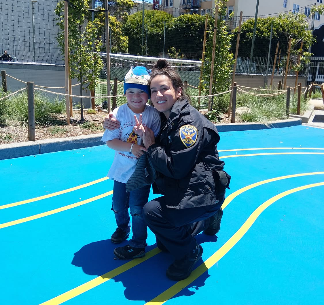 SFPD's tweet photo. Bringing our communities together! @SFPDTenderloin  recently partnered with @USAO_NDCA and Up on Top to host an ice cream social for the community's youth. 

Thank you to everyone who made this event a success! https://t.co/7TQrTXnSWs