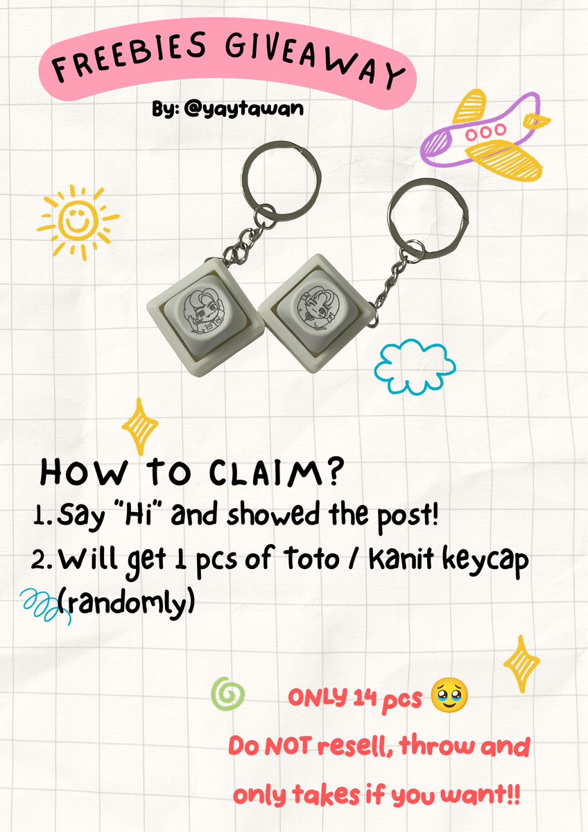 yaytawan's tweet photo. [HELP RT] 

#tawan_V ; #APKL 

Will be giving out some freebies tomorrow! 🥹 

Limited to 14 pieces only [RANDOM] 💖

Place: Starhill, Bukit Bintang Date: 16th July Time: TBA

If you'd like to claim one, please come say HI! and show me this post 🥹

Please only claim one if you genuinely want it 😭💖