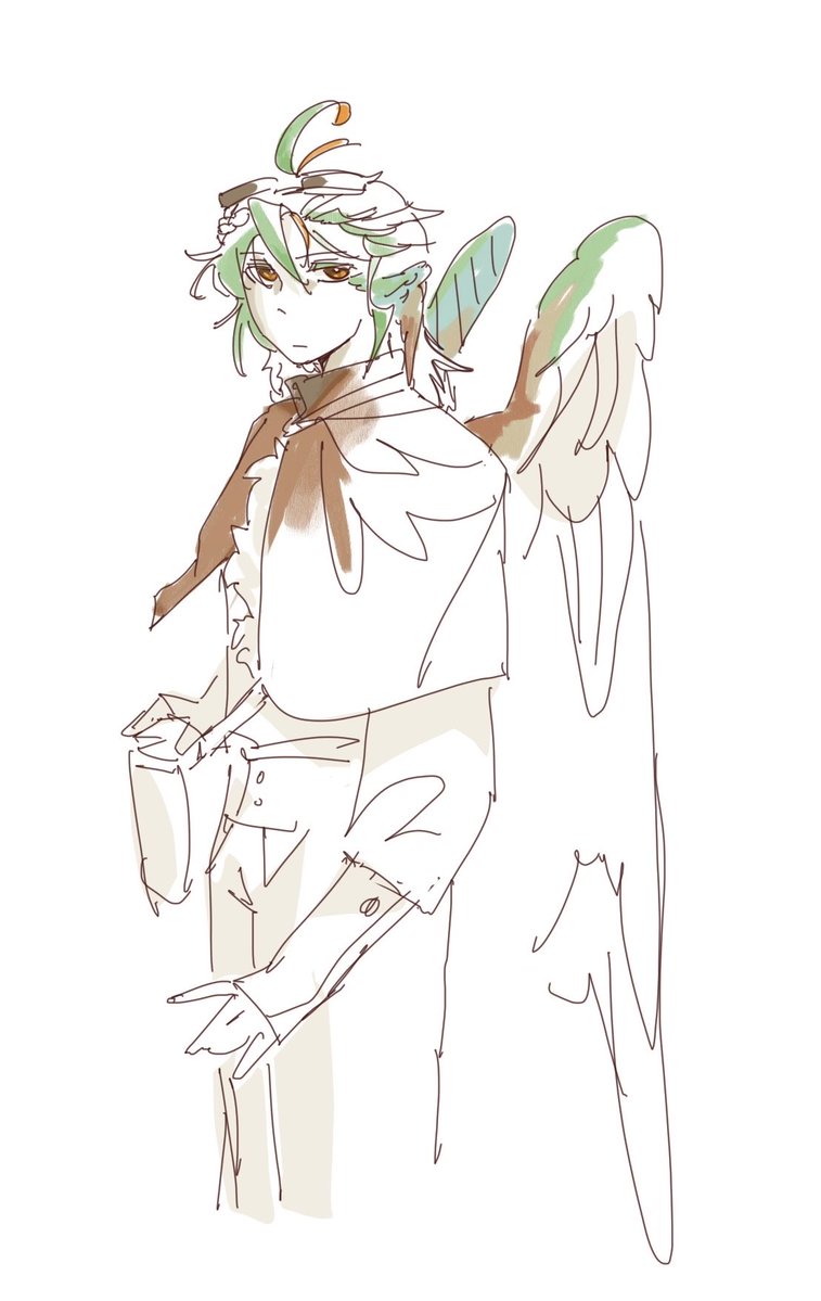HHazelnutSummer's tweet photo. Parrot doodle https://t.co/k3xV8ypLJf