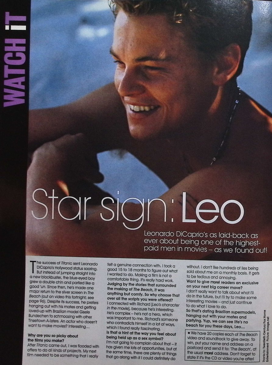 TvDidYouSee's tweet photo. #OnThisDay 23 August 2000 - MORE!
MAD, BAD AND OUTTA CONTROL - Why #RobbieWilliams has lost the plot.
STAR SIGN: LEO - #LeonardoDiCaprio is as laid-back as ever.
GANGSTER RAP - Snatch lads #JasonStatham and #StephenGraham grass themselves up. https://t.co/yUoVH6V8zZ