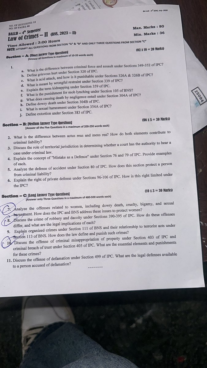 suhaibreyaz1's tweet photo. Respected VC Ma’am, BALLB 4th Sem students seek justice. Today’s Law of Crimes paper included nearly 30 marks from the 3rd Sem syllabus and IPC-based questions instead of BNS. Kindly investigate and ensure fairness. @UoKashmir #JusticeForStudents #KashmirUniversity https://t.co/w4w3QAHonk