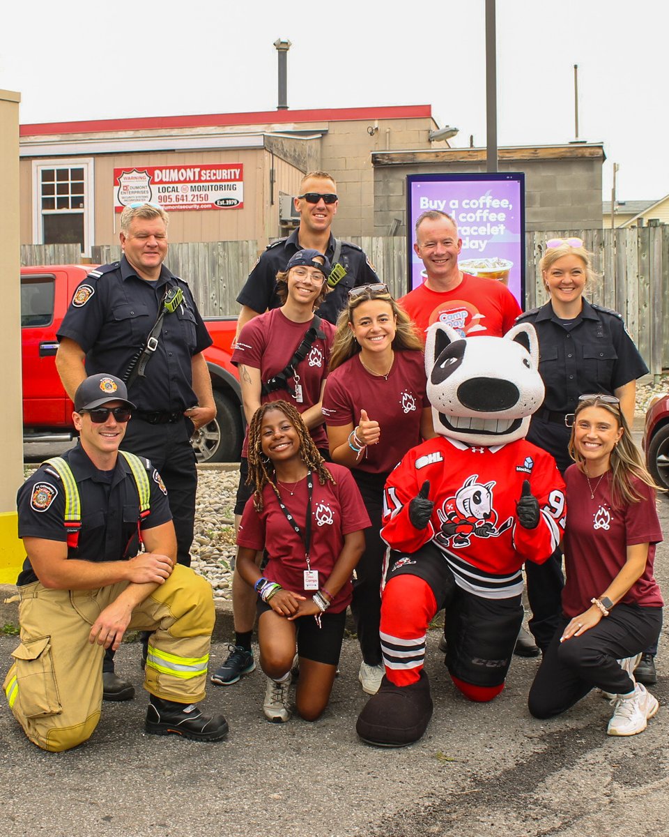 OHLIceDogs's tweet photo. IT'S CAMP DAY AT TIM'S! ⛺️

Bones stopped by Tim Horton's to show support for Camp Day, helping youth from underserved communities access life-changing experiences with Tim's Camps. 

#DogCountry https://t.co/ZKWA4yYOlO