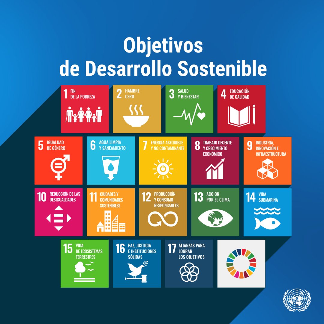 ONU_es's tweet photo. Los Objetivos de Desarrollo Sostenible son el plan para construir un mundo mejor.

Desde erradicar el hambre hasta proteger nuestro planeta, descubre cómo los 17 #ObjetivosMundiales aspiran a transformar nuestro futuro: https://t.co/krSVq55Rlx

Dale 🔄 para que se conozca en todas partes.