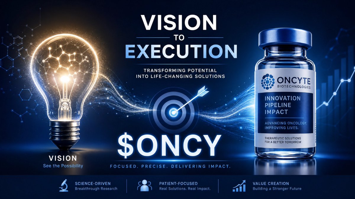 SkyNotad's tweet photo. Why $ONCY matters: It's not just about promising data, but the ability to translate that into an approved treatment. Oncolytics Biotech is executing on this vision.

#ONCY #BiotechVision #ExecutionMatters https://t.co/JCIZ4B9iJN
