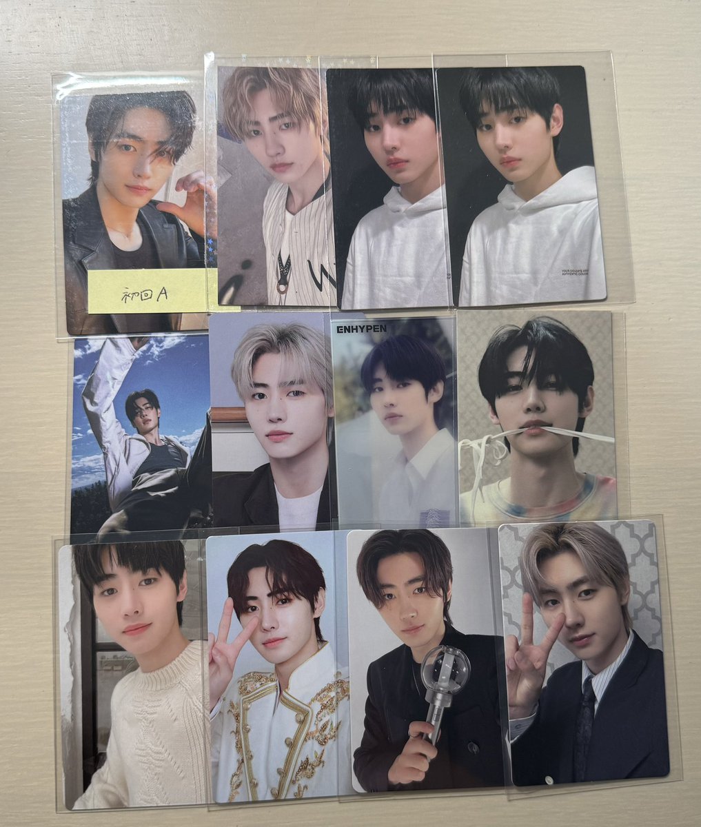 yu01544339's tweet photo. ENHYPEN エナプ トレカ 買取 取引 譲渡 ヒスン EVAN 特典 交換 &amp;team jo 

(譲) 画像の物
(求) 買取（ご提示ください/PayPayのみ）orヒスンor &amp;teamじょう

お取引について詳細は固定ツイご確認ください🙇🏻‍♀️気軽にお声掛けください！

#ENHYPENトレカ交換　#ENHYPENトレカ買取 https://t.co/SBTrOcnfXw