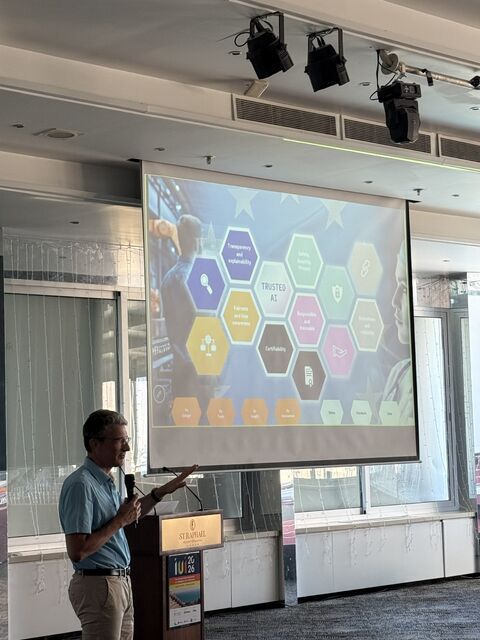 ACMIUI's tweet photo. After months of planning, #IUI2026 is underway in Cyprus! 🎉 Day 0–1 highlights: an inspiring keynote from Antonio Krüger on HCI and trusted AI, excellent research presentations, and a well-deserved Festschrift honoring Tsvi Kuflik. More highlights to come! #HCI #InteractiveAI https://t.co/eepLkORIap