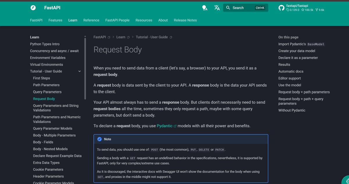 shruti_mz's tweet photo. #LSPPDay45 
Revisited FastAPI  and refreshed the core concepts by going through the documentation. Practiced building APIs using path parameters, query parameters, and request handling.
#LearningWithLeapfrog
#60DaysOfLearning2026
@lftechnology https://t.co/qw0SshtWvM