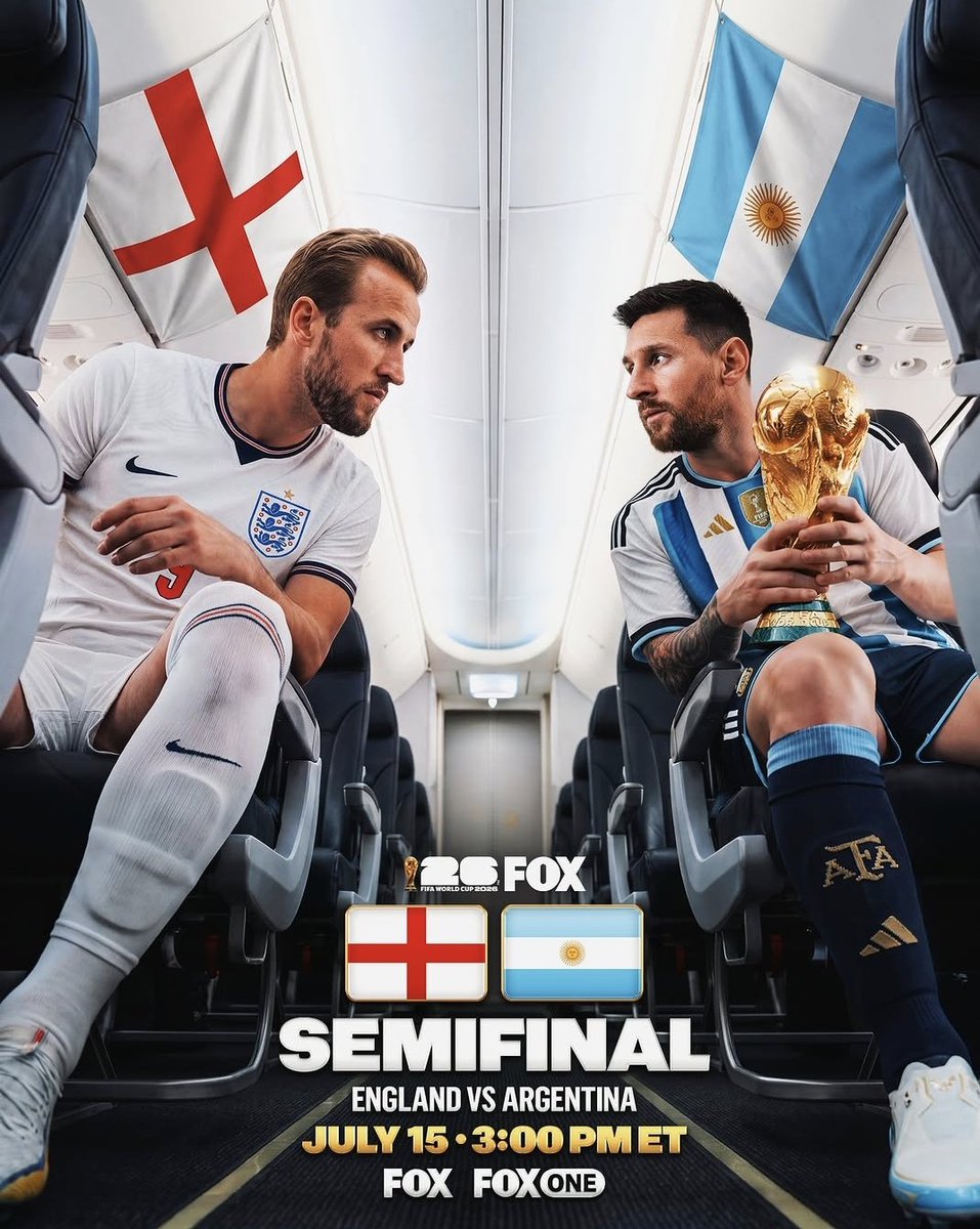 Mastergames2224's tweet photo. ⚽ England 🇬🇧 vs Argentina 🇦🇷 — One Dream. One Final Spot. 🏆🔥

Two football giants. One unforgettable battle.
Who will book their ticket to the World Cup Final? 🌍⚽

Drop your prediction below! 👇
❤️ = Argentina
 💬= England

#England #Argentina #WorldCup #Semifinal #Football #Soccer #MatchDay #Messi #ThreeLions #VamosArgentina #FootballFans #FinalBound #EpicMatch #FIFA #GameDay