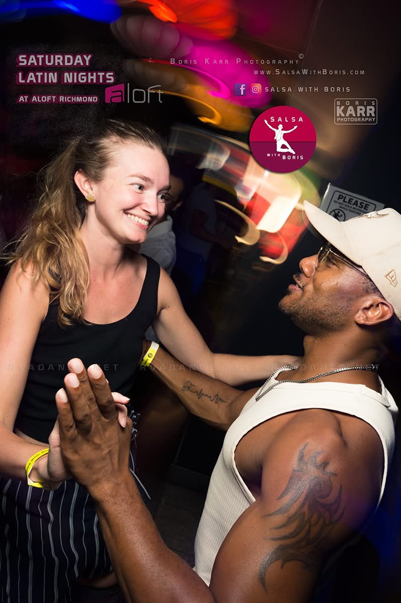 SalsaWithBoris's tweet photo. 📸 from 7/11/26 💃🕺 Friday &amp; Saturday Latin Nights at ALOFT Richmond  

#salsa #bachata #kizomba #latinnights #dance https://t.co/EKK8wigSso